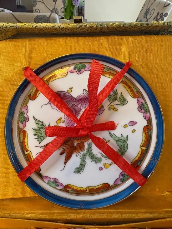 Vintage Chinese Miniature Fish-Themed Tea Serving Set - Picture 3 of 16